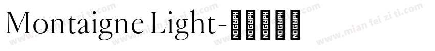 Montaigne Light字体转换